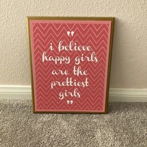 Framed Plaque for Girl’s Room